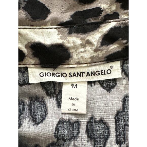 Leopard Print Bubble Hem Belted Tunic M Classic Mob Wife Trendy Street Style - Picture 9 of 15